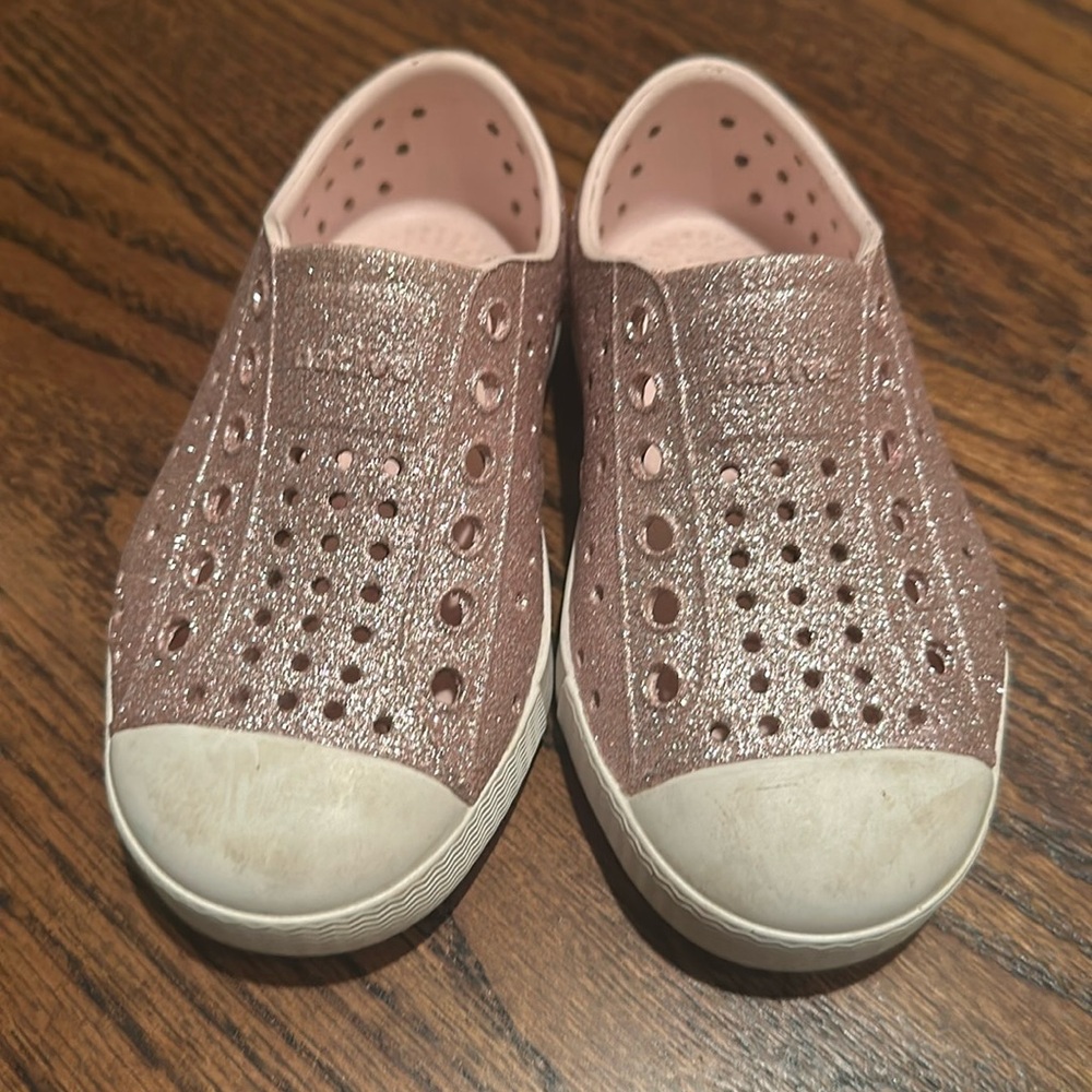 Pink sparkle Native shoe